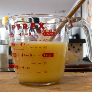 Egg mixture (egg, water, salt, pepper) for the egg custard layer