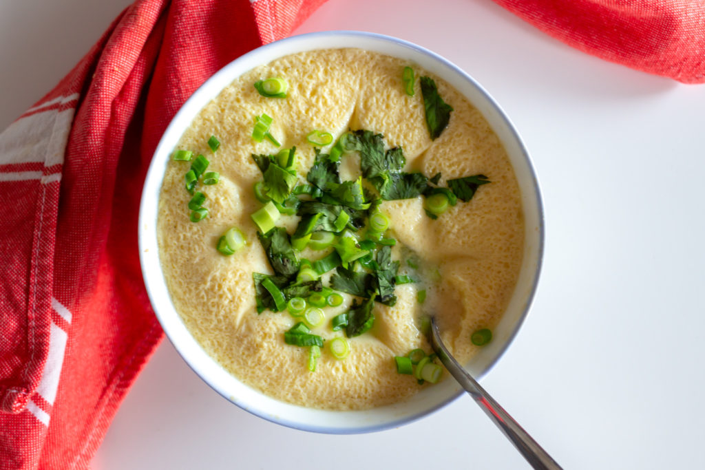 Steam water meat, a steamed meat and egg custard from Hubei, China