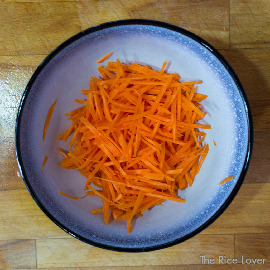 Julienne carrots