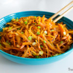 Sichuan hot and sour potatoes, made with dark soy sauce, light soy sauce, and distilled white vinegar