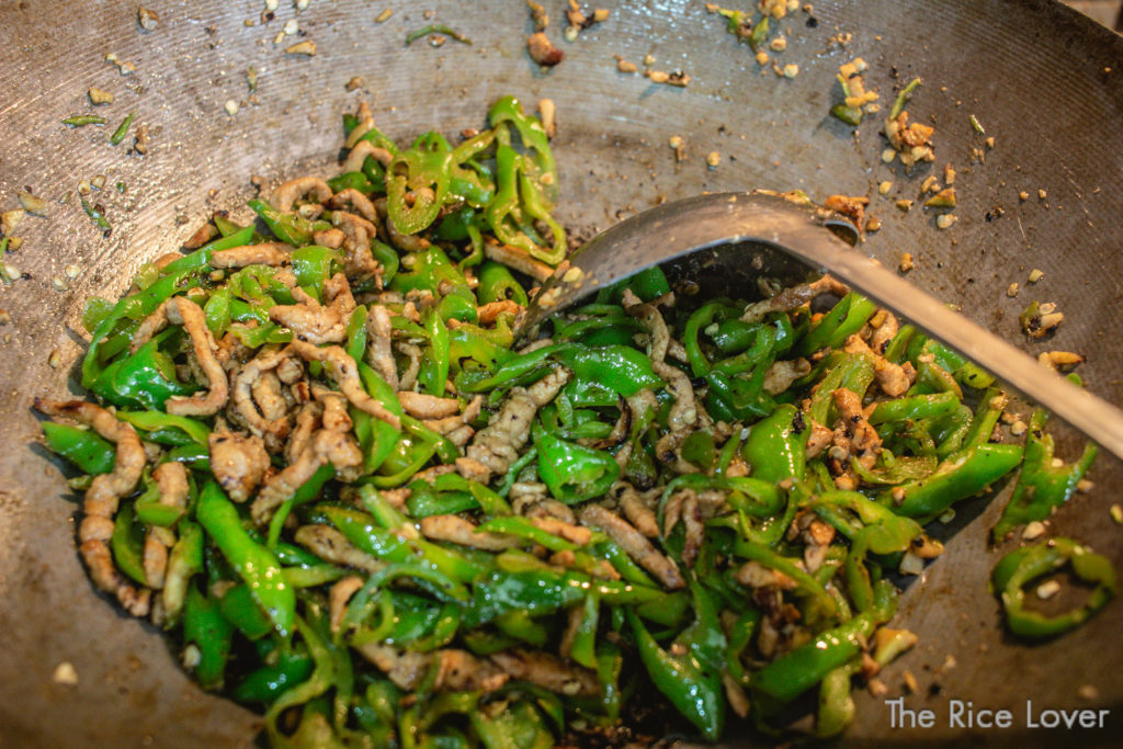 Add peppers and stir fry