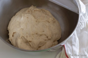 Risen dough for yeasted scallion pancakes