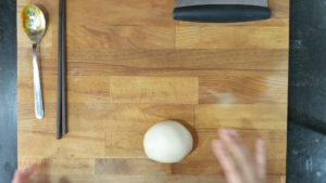 Knead the oil and water dough until smooth