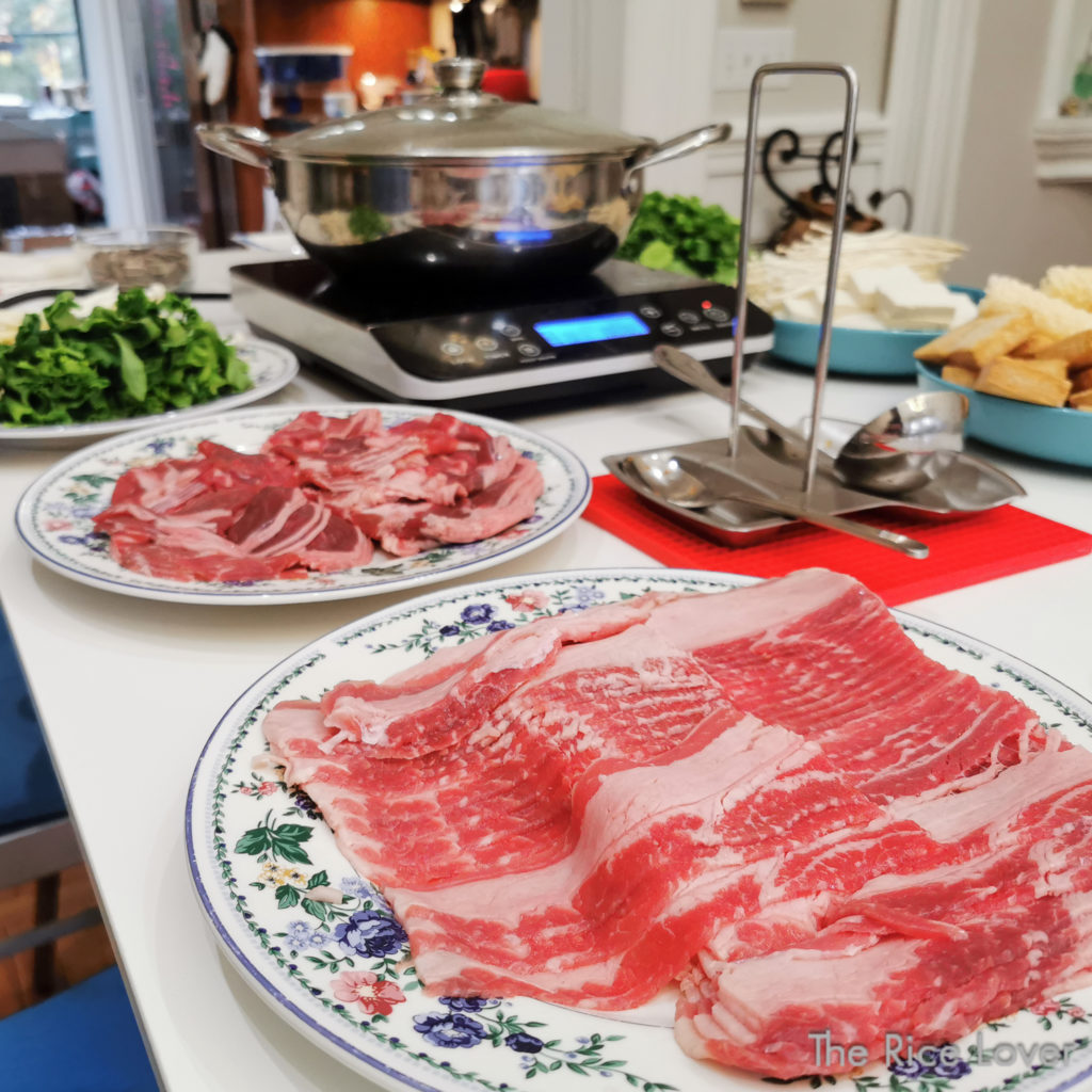 hotpot party table setup